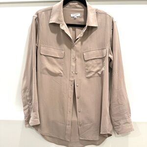 Tan silk Equipment shirt